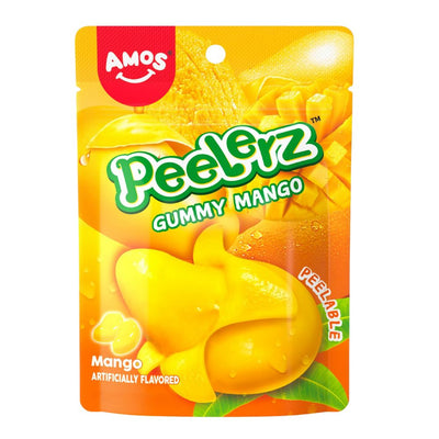 Confezione da 65g, caramelle gommose al gusto di mango Amos.