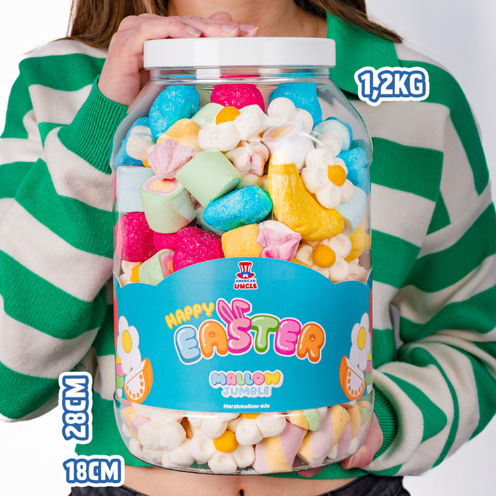 Mallow Jumble "Frohe Ostern", Glas von marshmallow zum Zusammenstellen mit deinen Lieblingsgeschmäckern 