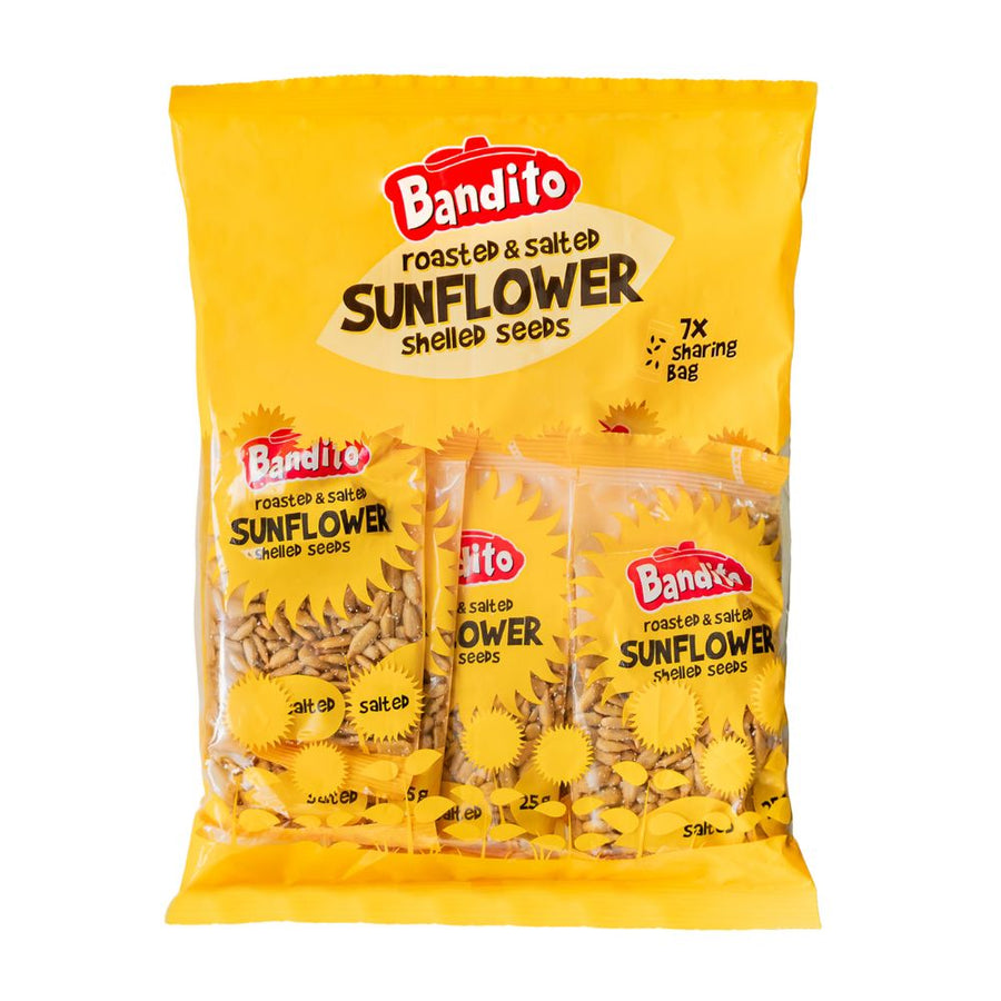 Confezione da 175g, semi di girasole tostati e salati Bandito.