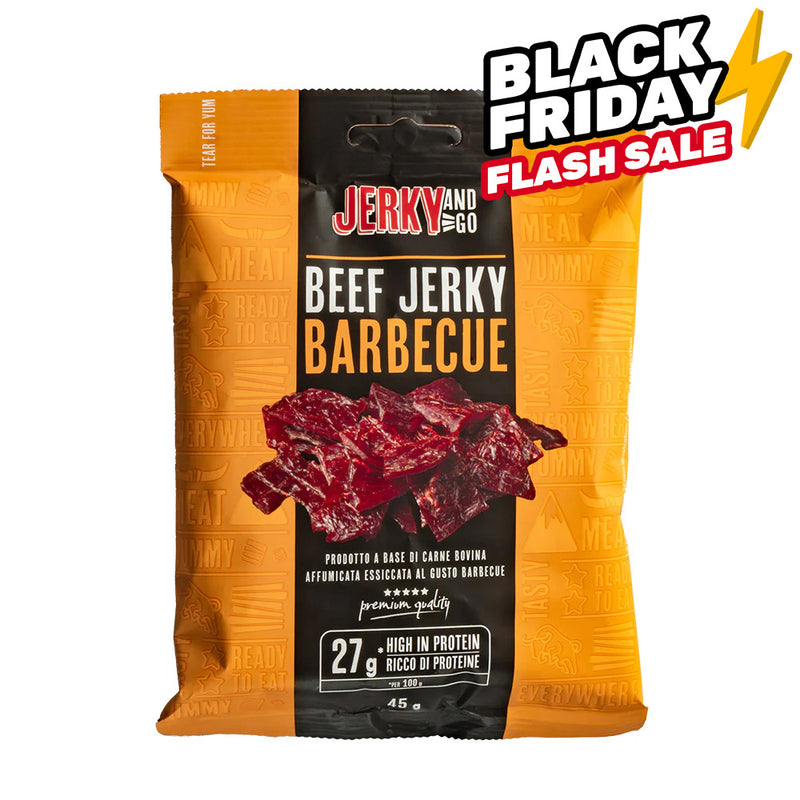 Jerky and Go Beef Jerky Barbecue, Rindfleisch Jerky mit Barbecue Geschmack, 45g