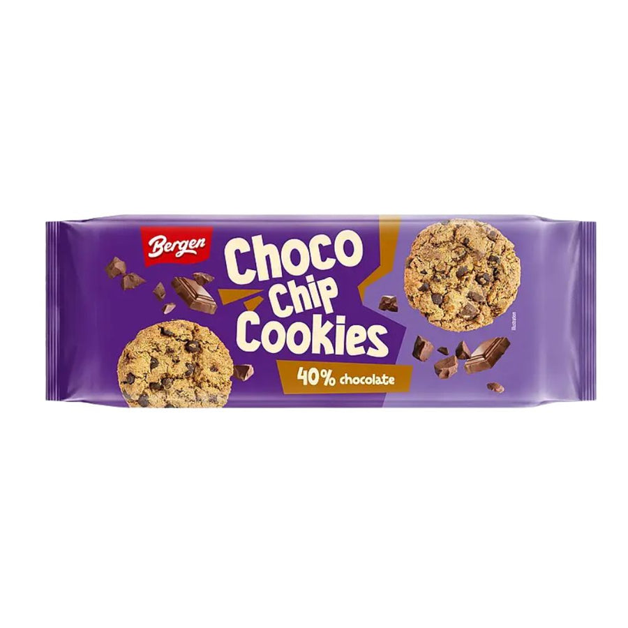 Bergen Chocolate Chip Cookies, biscotti con pezzetti di cioccolato da 85g
