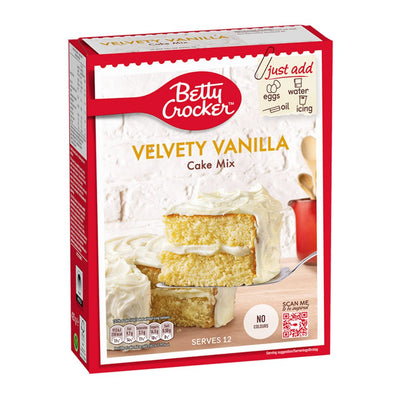 Confezione da 425g di preparato per torta morbida alla vaniglia Betty Crocker Velvety Vanilla Cake
