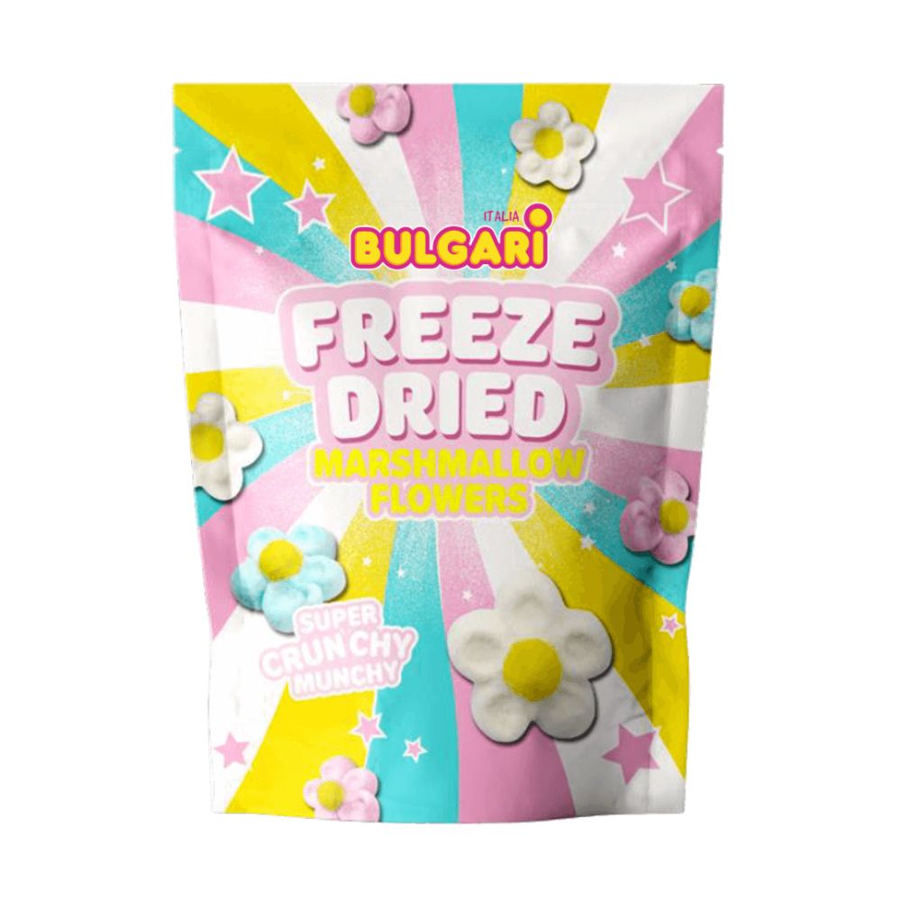 Bulgari Gefriergetrocknete Marshmallow Blumen, marshmallow gefriergetrocknet in Form einer Gänseblümchen mit 42g 