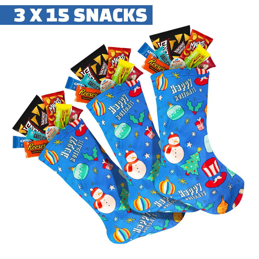 3x Epiphanie-Socken mit mindestens 15 süßen und herzhaften Produkten 