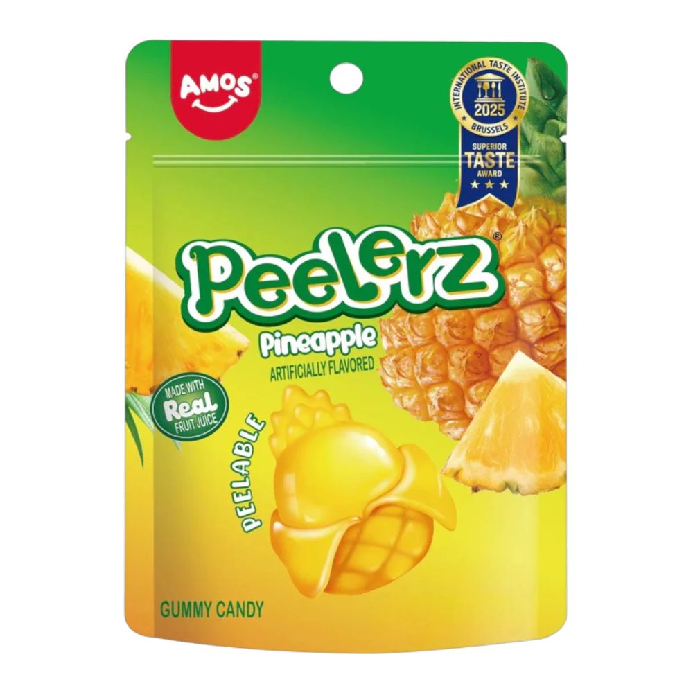 Amos Peelerz Gummy Ananas, caramelle gommose al gusto di ananas da 65g