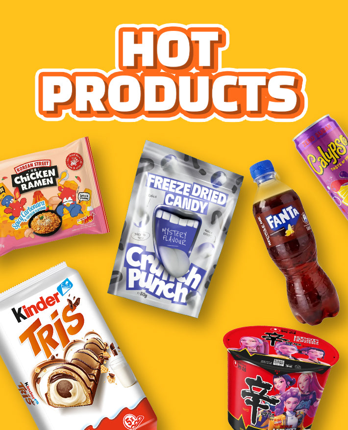 Scopri i prodotti in trend: Kinder Tris, Crunchy Punch, Korean Ramen, Fanta Banana Choco e tanti altri