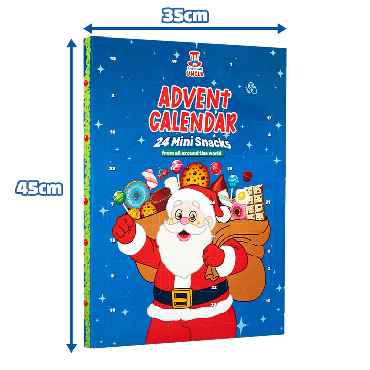 2x Adventskalender Miniaturen, Schachtel mit 24 snack Überraschungssüßigkeiten im Mini-Format 