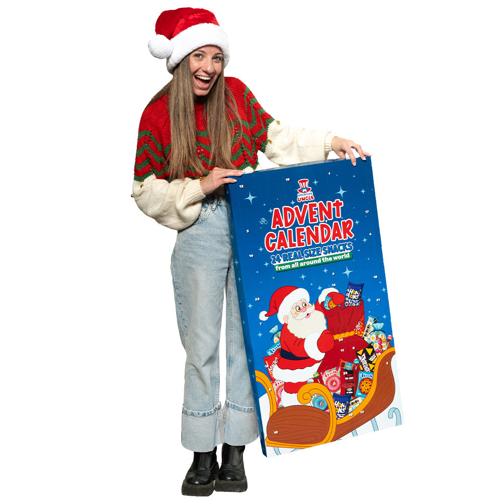 XXL-Adventskalender, Box mit 24 snack süßen und salzigen Überraschungen in Originalgröße 
