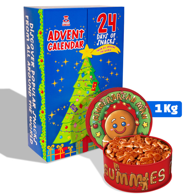 [GLUTEN FREE] Adventskalender 2024, Box mit +24 glutenfreien süßen und herzhaften Überraschungssnacks