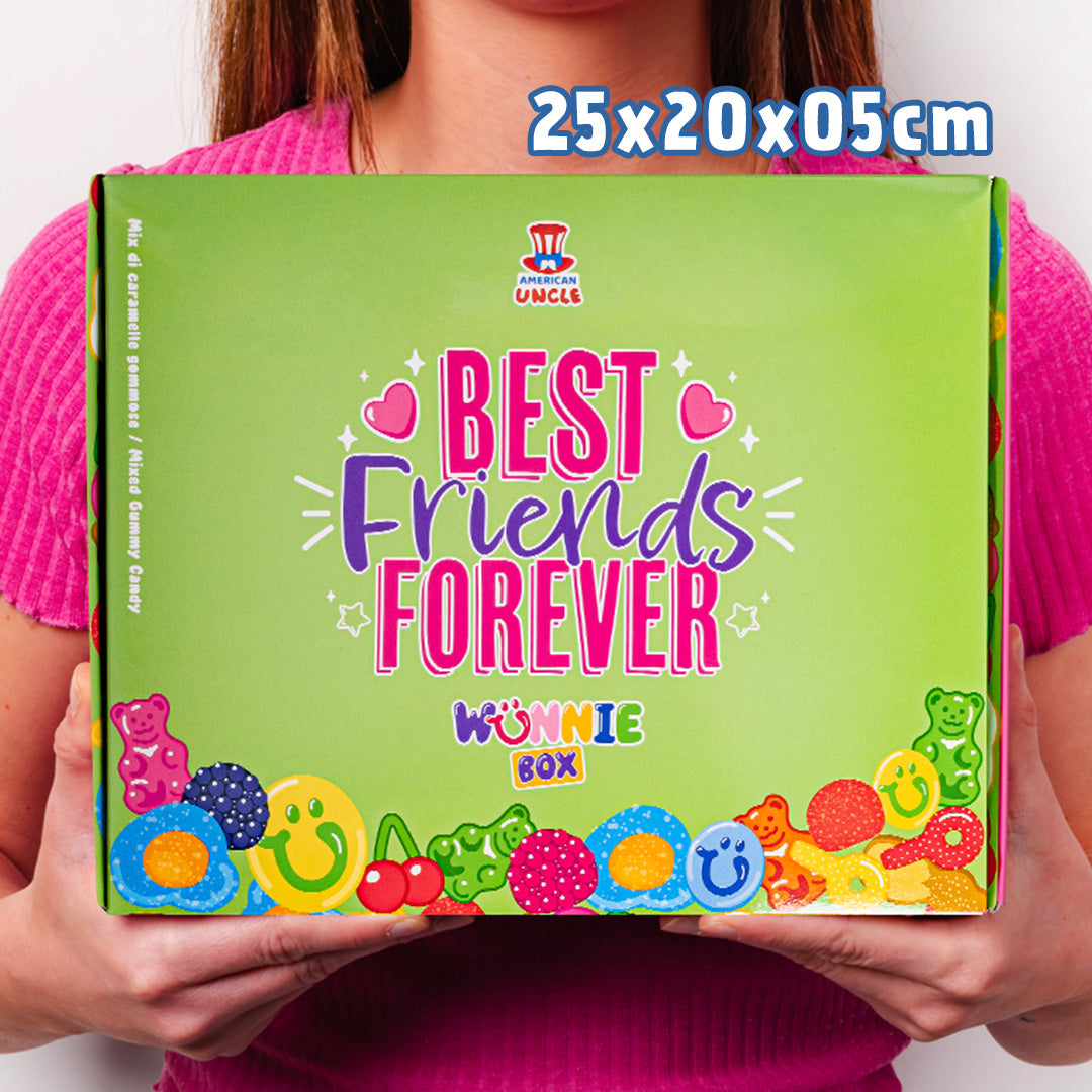 Wunnie box "Best Friends Forever", die Candy box zum Zusammenstellen mit den Lieblingsgummibärchen deiner besten Freundin - 1 kg 