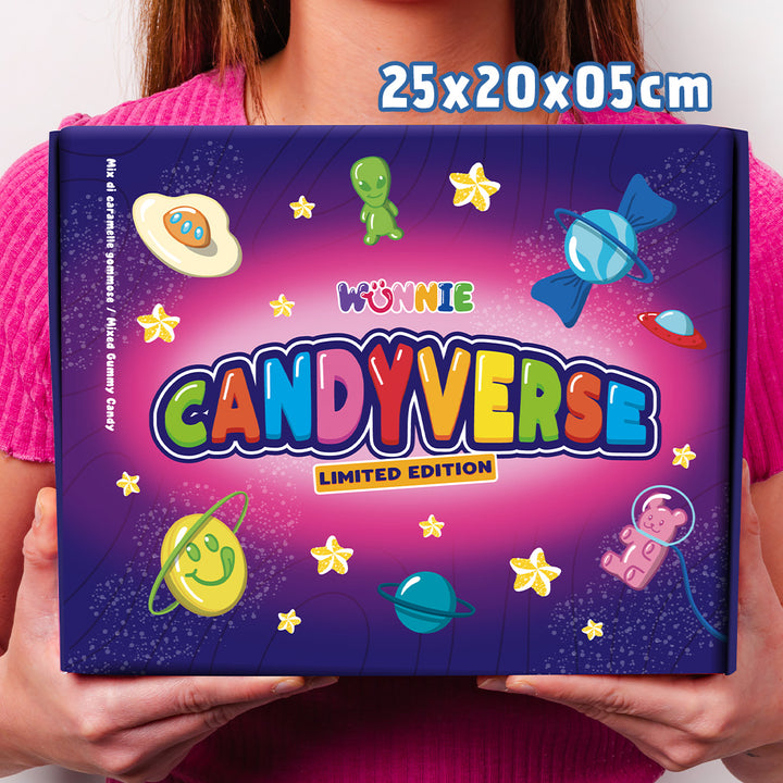 CandyVerse Limited Edition von Wunnie, Box mit Gummibonbons zum Zusammenstellen mit Ihren Favoriten 