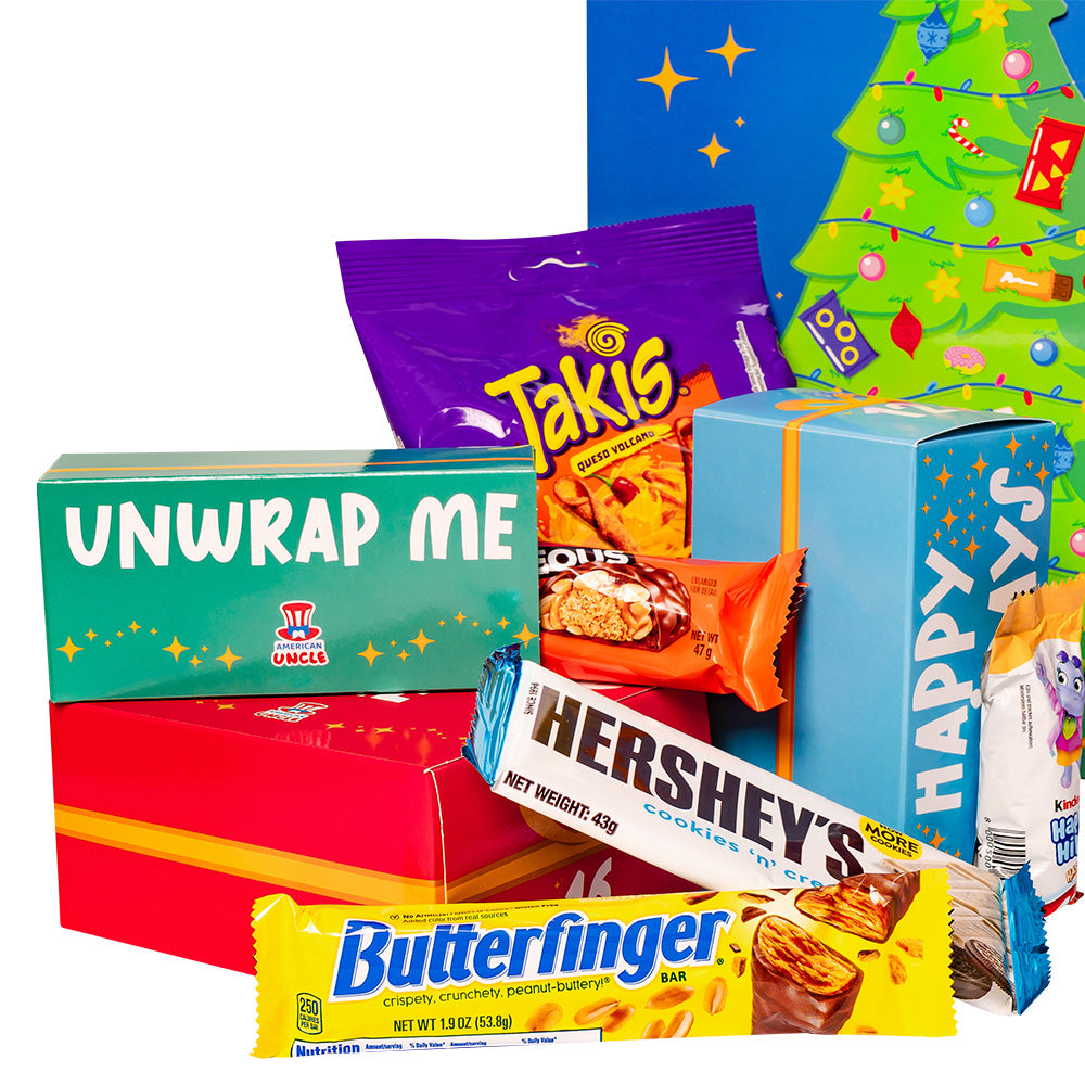 Spezial-Adventskalender 2024, Schachtel mit +24 snack süßen und salzigen Überraschungen 