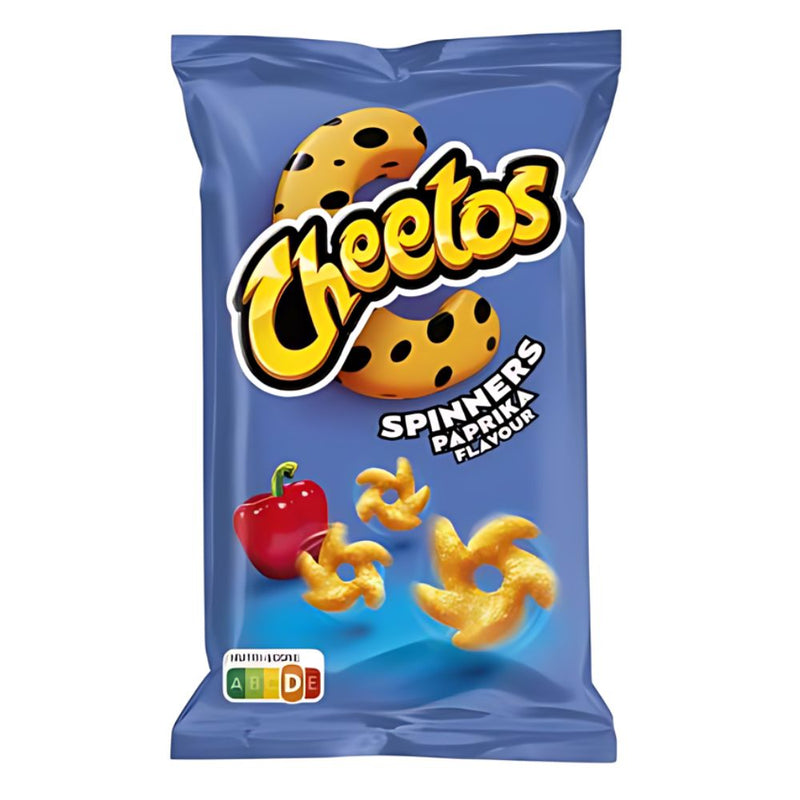 Confezione da 110g, snack di mais al gusto di paprika Cheetos.