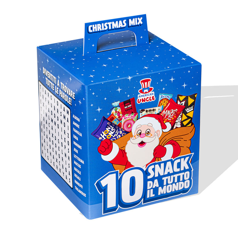 6x Christmas Mix, Sortiment von 10 snack internationalen süßen und salzigen Snacks 