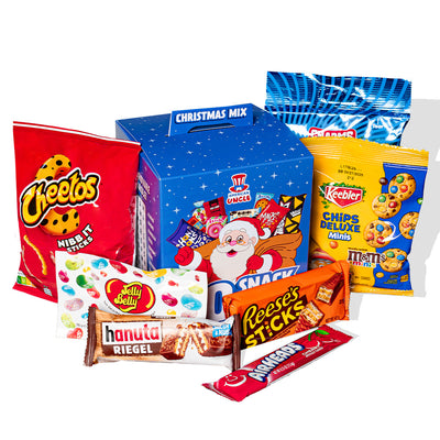 6x Christmas Mix, Sortiment von 10 snack internationalen süßen und salzigen Snacks 