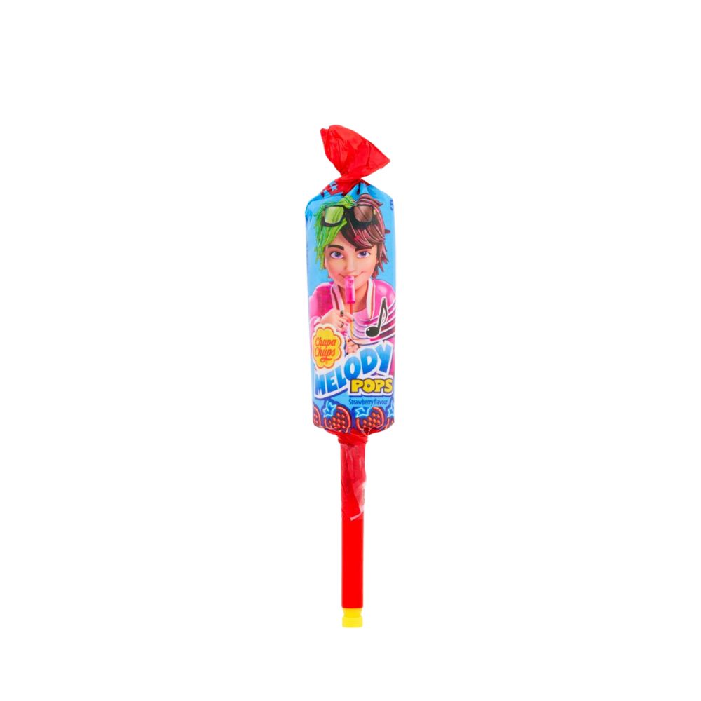 Chupa Chups Melody Pops Erdbeere, Erdbeer-Lutscher mit 15g 
