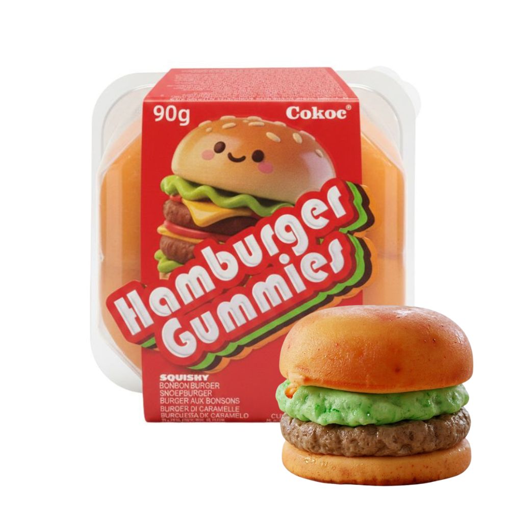 Cokoc Hamburger Gummies, caramella gommosa al gusto di frutta da 90g