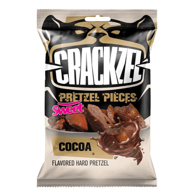 Confezione da 85g pretzel dolci al gusto di cacao Crackzel.