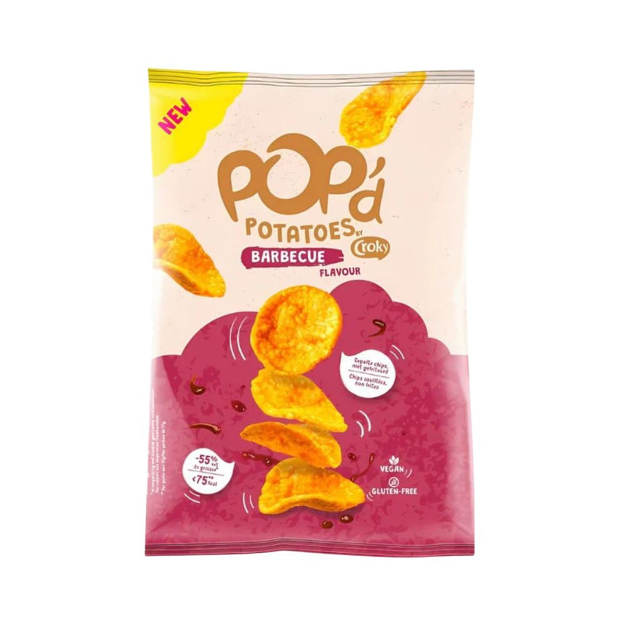 Confezione da 23g di patatine Croky Pop'd barbecue