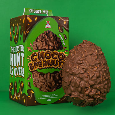 American Uncle Choco & Peanuts Easter Egg, Milchschokoladenei überzogen mit gerösteten gesalzenen Erdnüssen 600g