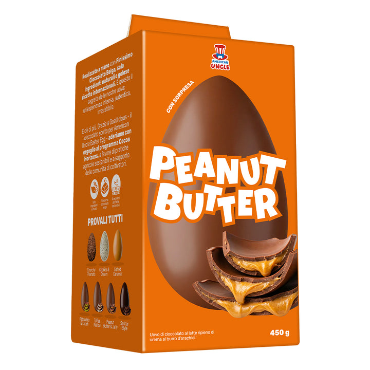 Osterei aus Schokolade 300g gefüllt mit Erdnussbutter, American Uncle Peanut Butter Egg