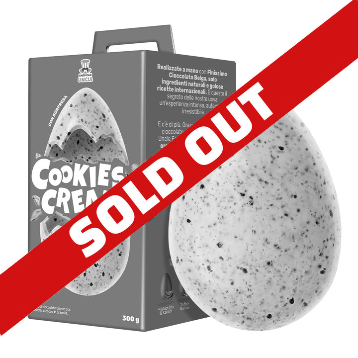 AU Cookies & Cream Osterei, weißes Schokoladen-Osterei mit Kakaokeks-Stückchen, 300 g 