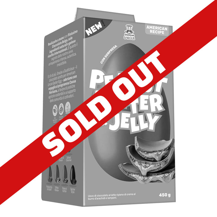 AU Peanut Butter & Jelly Oster-Ei, Milchschokoladenei gefüllt mit Erdnussbuttercreme und Himbeeren, 450 g 