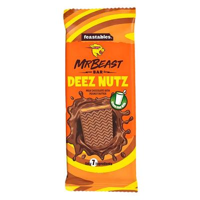 Confezione da 35g tavoletta di cioccolato con burro d'arachidi MrBeast.