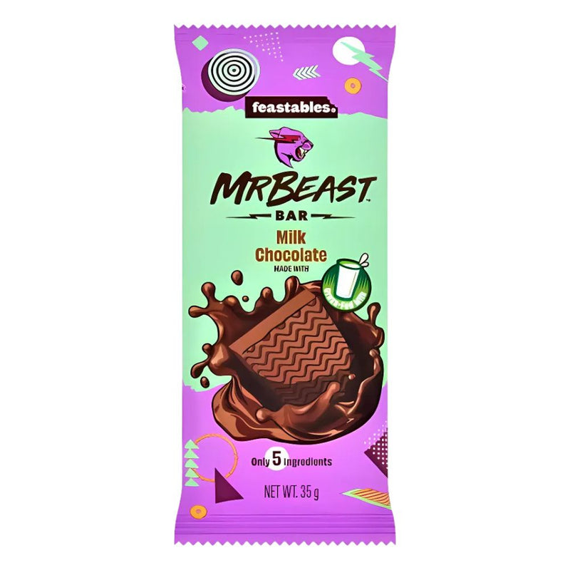 Confezione da 35g tavoletta di cioccolato MrBeast.