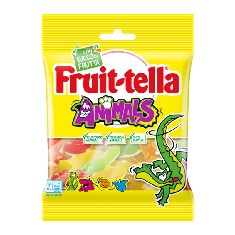 Confezione da 90g, caramelle gommose al gusto di frutta.