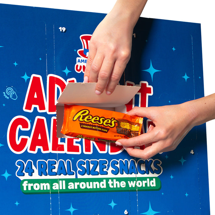 [GLUTENFREI] XXL-Adventskalender, Schachtel mit 24 snack GLUTENFREI süßen und salzigen Überraschungen in Originalgröße 