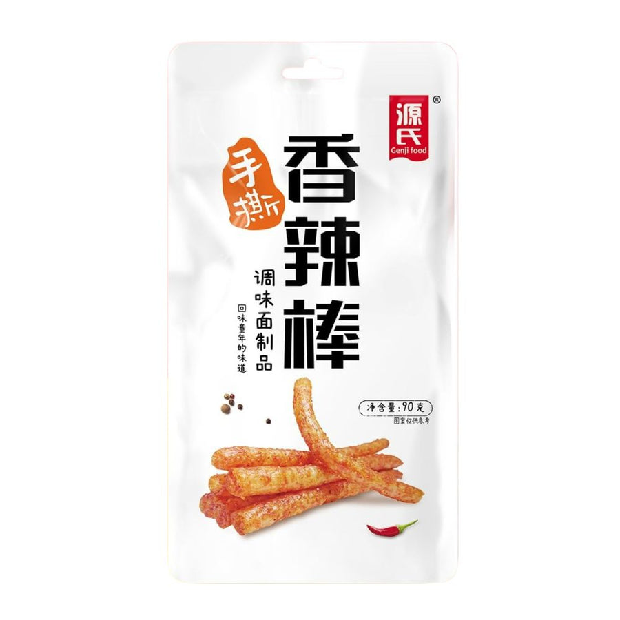 Genji Big La Tiao Gluten Spicy Stick, bastoncini di frumento piccanti da 90g.