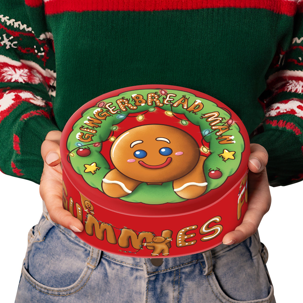 Wunnie Bucket Lebkuchenmann, Dose mit 700 g Gummibonbons in Form eines Lebkuchenmannes 