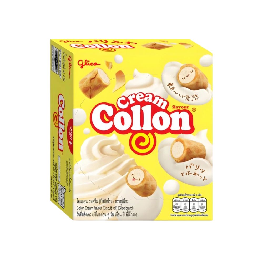 Glico Cream Collon Biscuit-Rolle, Kekse mit Cremegeschmack 41 g 