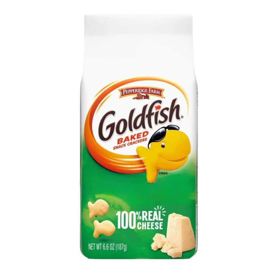 Confezione da 187g, crackers al gusto di formaggio Goldfish.