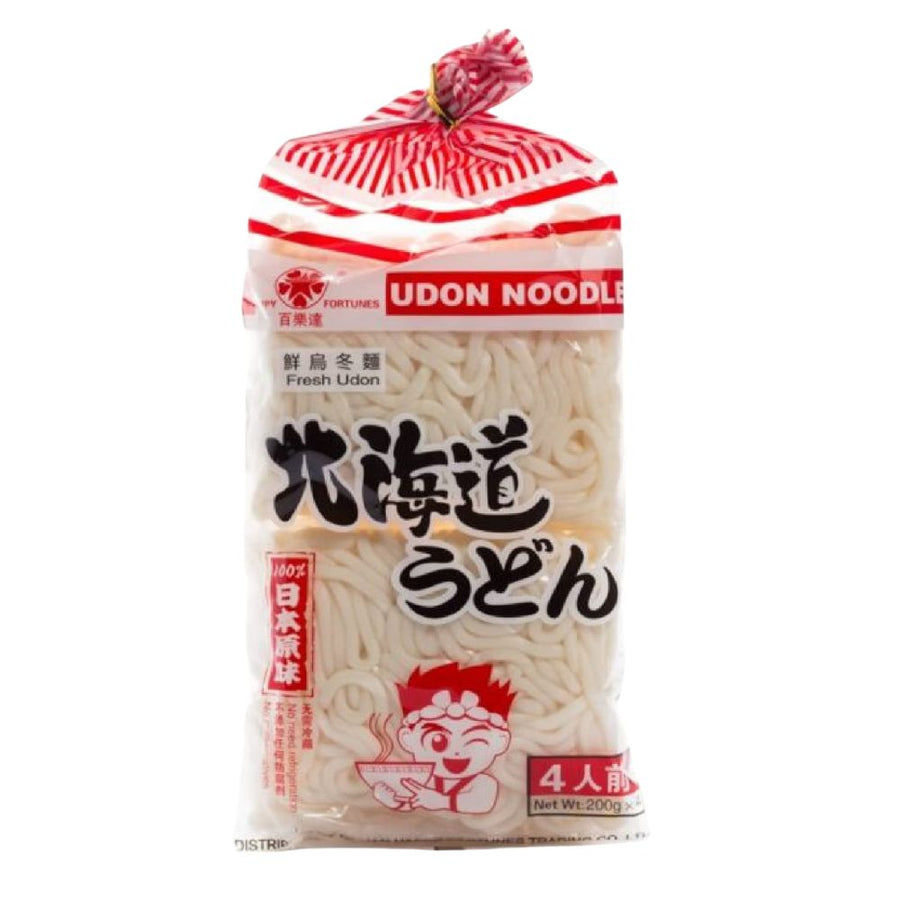 Happy Fortunes Fresh Udon Noodles, pasta udon a base di frumento da 800g.