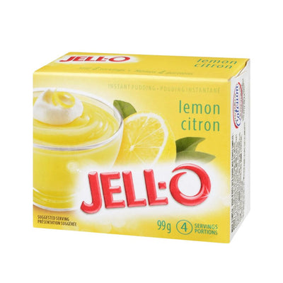 Confezione da 99g, budino istantaneo al gusto di limone Jell-o.