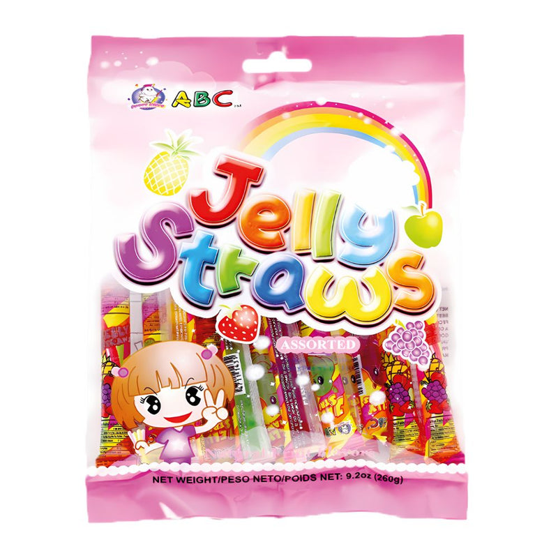 Confezione da 260g, cannuccia di gelatine al gusto di frutta Jelly Straws.