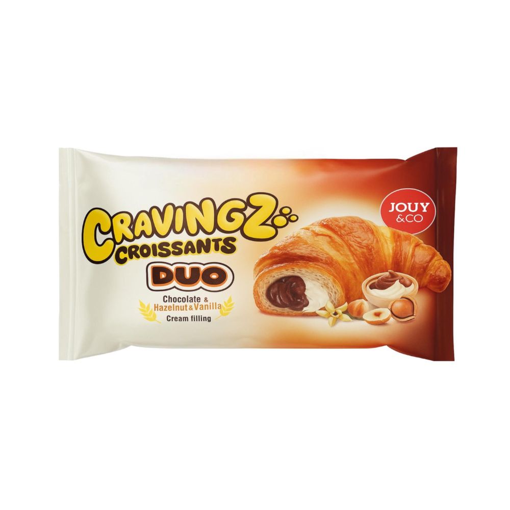 Cravingz Croissants Duo Schokolade & Vanille, Croissant gefüllt mit Schokolade und Vanille 45g 
