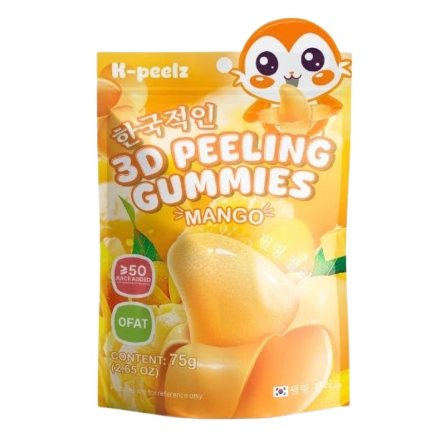K-peelz 3D Peeling Gummies Mango, caramelle gommose al gusto di mango da 75g.