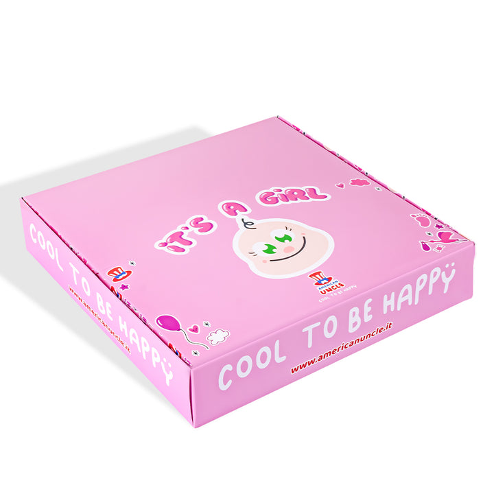 Candy Cube Kit “Es ist ein Mädchen”, 50g Gummibärchen-Döschen ideal für die Babyparty oder Geburt (25, 50 oder 75 Stk.) 