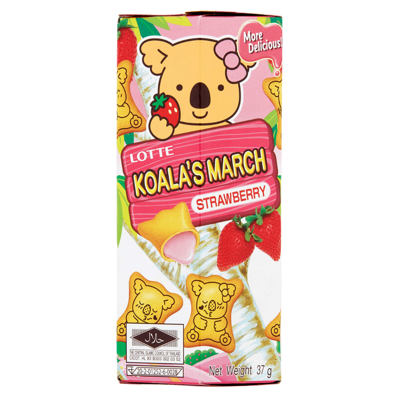 Confezione da 37g, biscotti al gusto di fragola Lotte Koala&