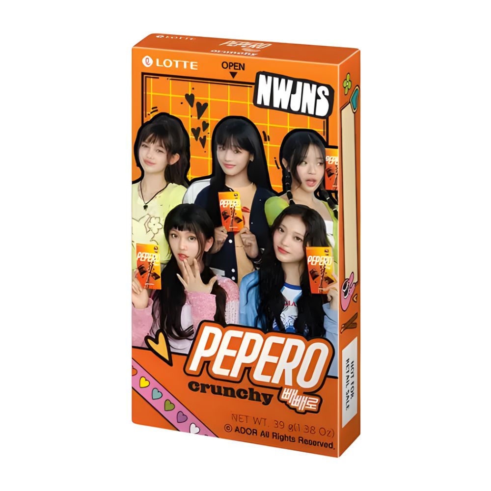 Lotte Pepero Crunchy, Kekse mit knuspriger Schokoladenüberzug, 39g.