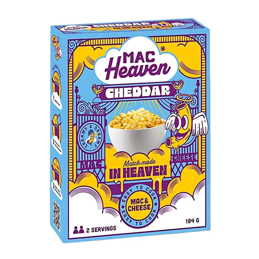 Confezione da 184g, maccheroni con salsa al formaggio cheddar Mac Haven.