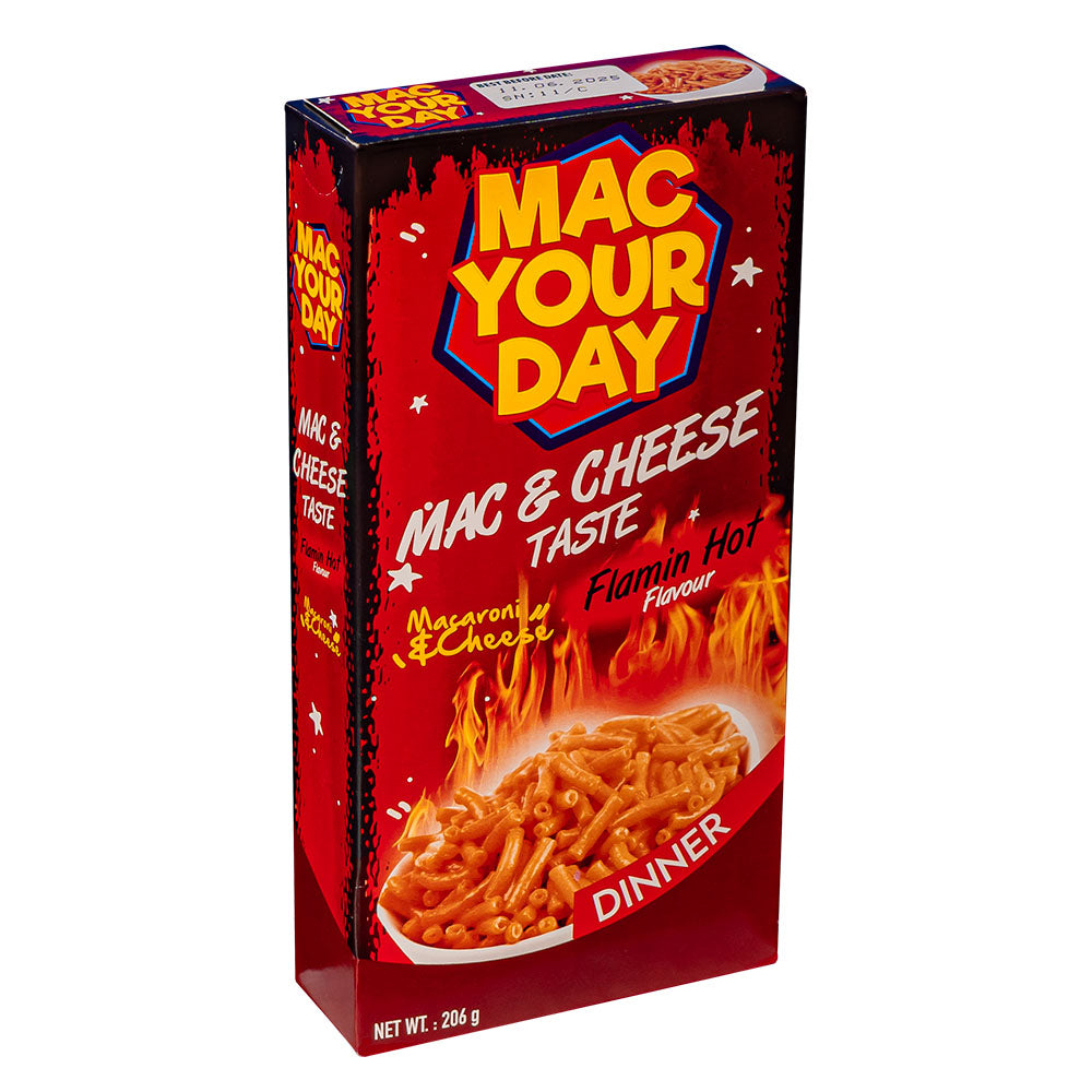 Mac Your Day Mac & Cheese Flamin Hot, würzige Nudelzubereitung 206g 
