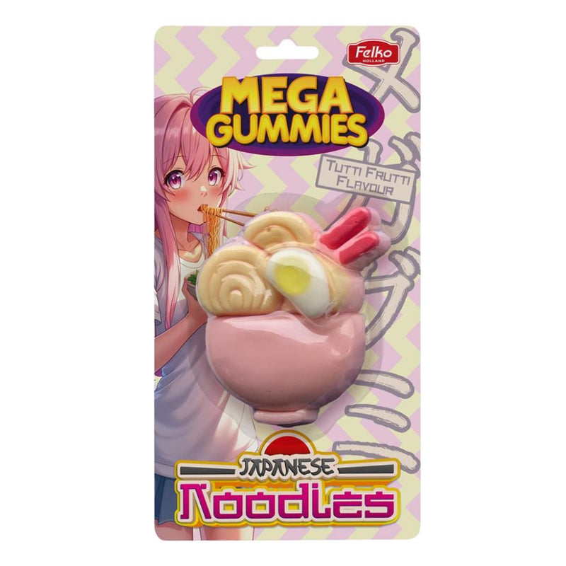 Confezione da 120g, caramella gommosa al gusto di tutti frutti Mega Gummies.