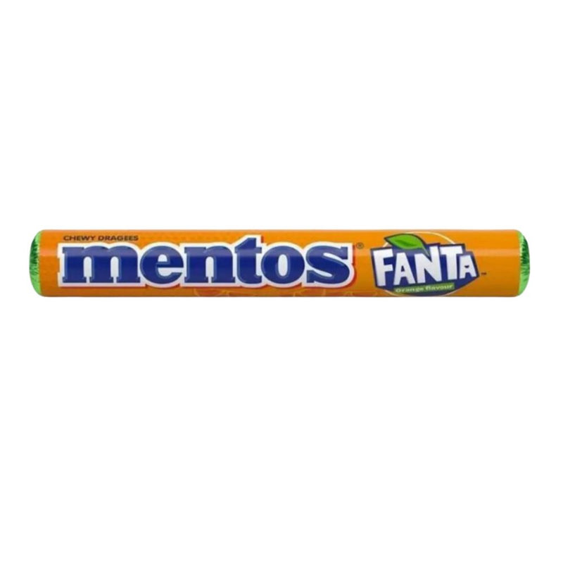 Confezione da 36g, caramelle al gusto di fanta Mentos.