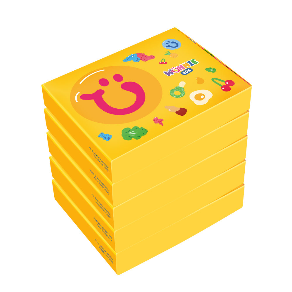 Wunnie box "So Candy, So Happy", 5 Packungen Gummibonbons in verschiedenen Geschmacksrichtungen à 480g 