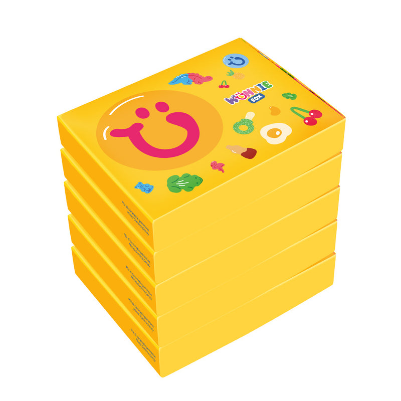 Wunnie box "So Candy, So Happy", 5 Schachteln Gummibonbons in verschiedenen Geschmacksrichtungen à 480g 