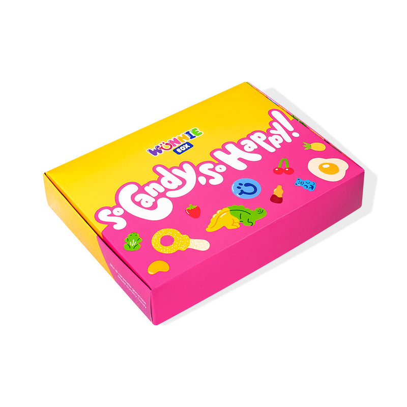 Wunnie box "So Candy, So Happy", 5 Schachteln Gummibonbons in verschiedenen Geschmacksrichtungen à 480g (Wunnie Tage) 